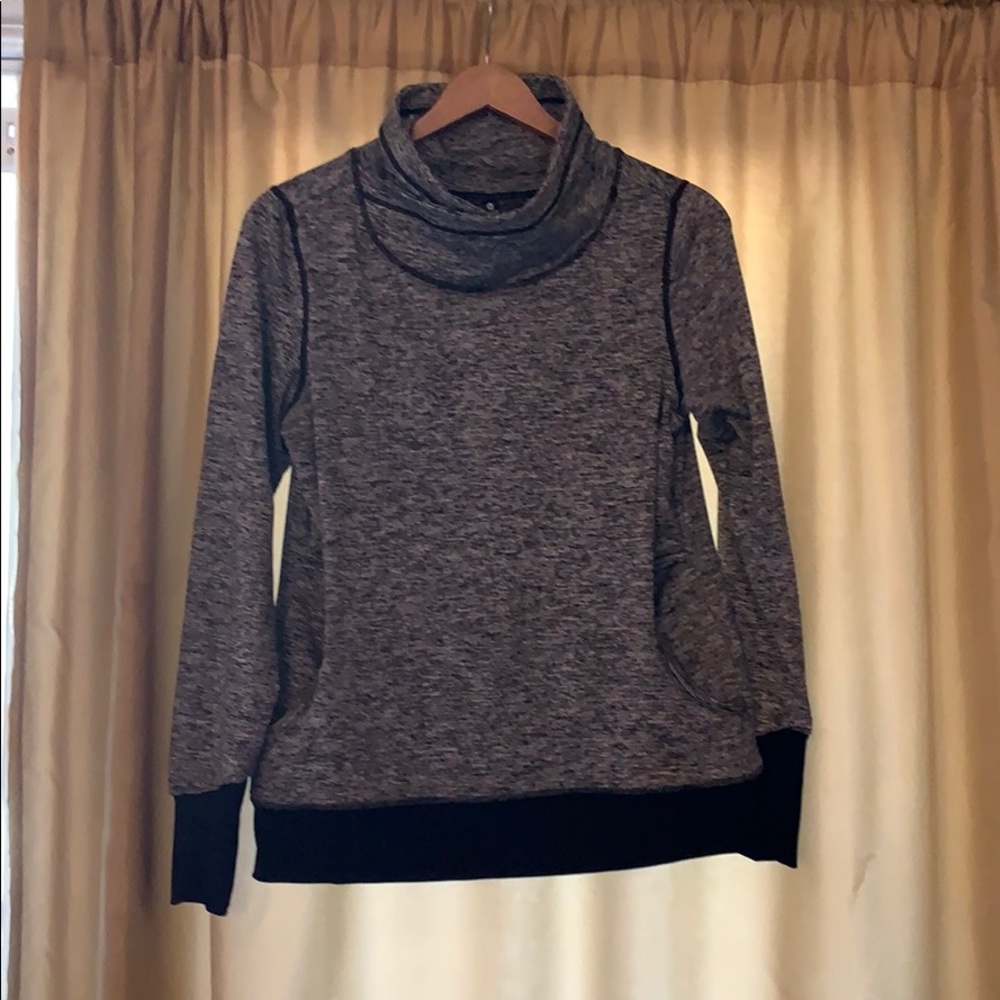 Cowl neck power stretch pullover